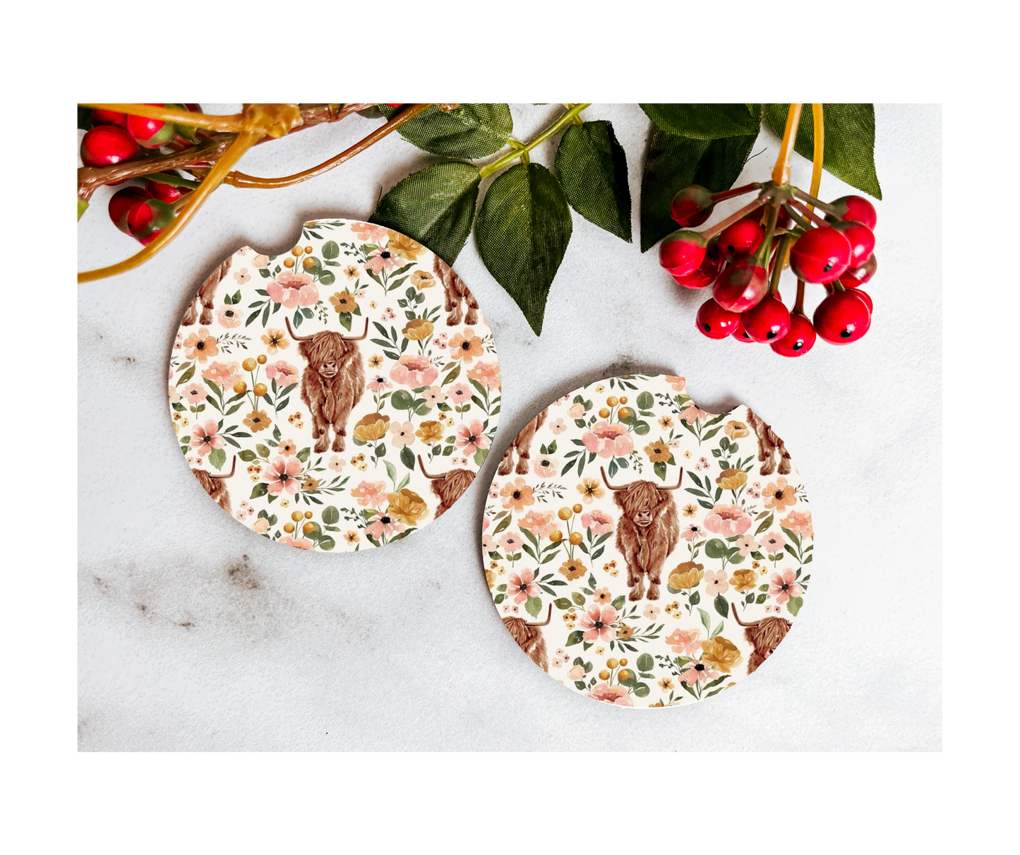 Highland Cow Coasters