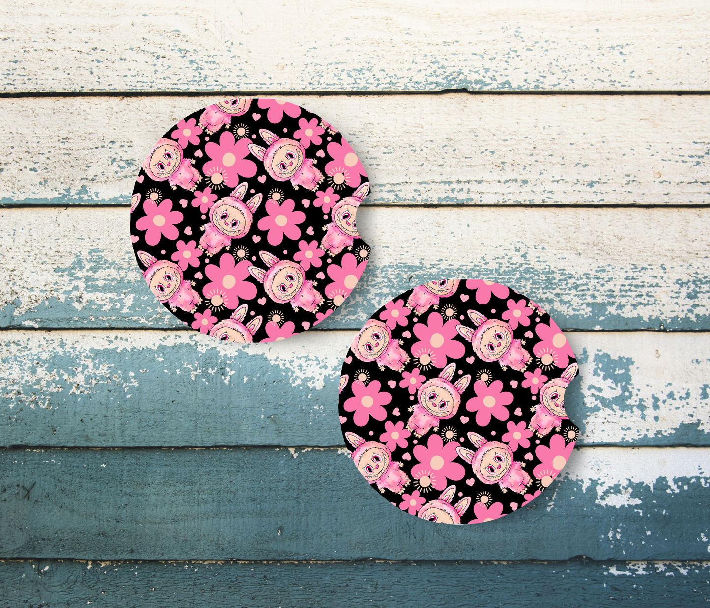 Pink Labubu Coasters