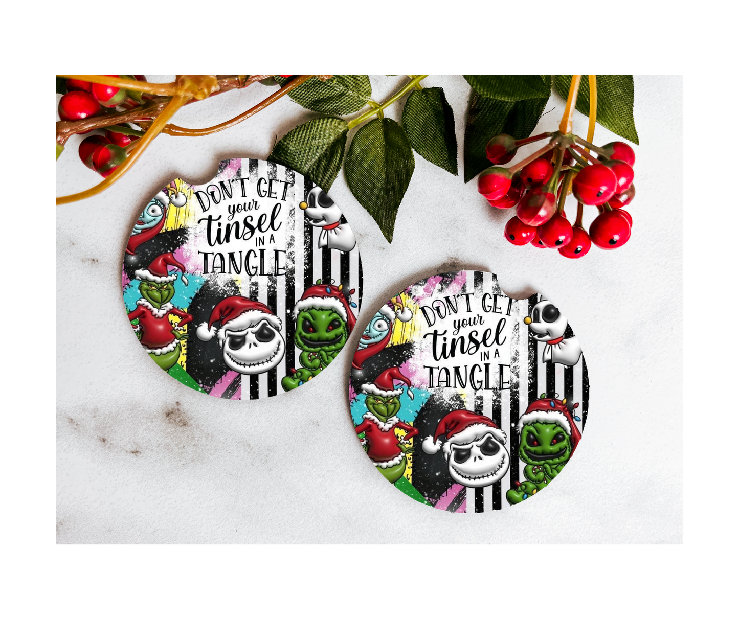 Don't Get Your Tinsel In A Tangle Coasters