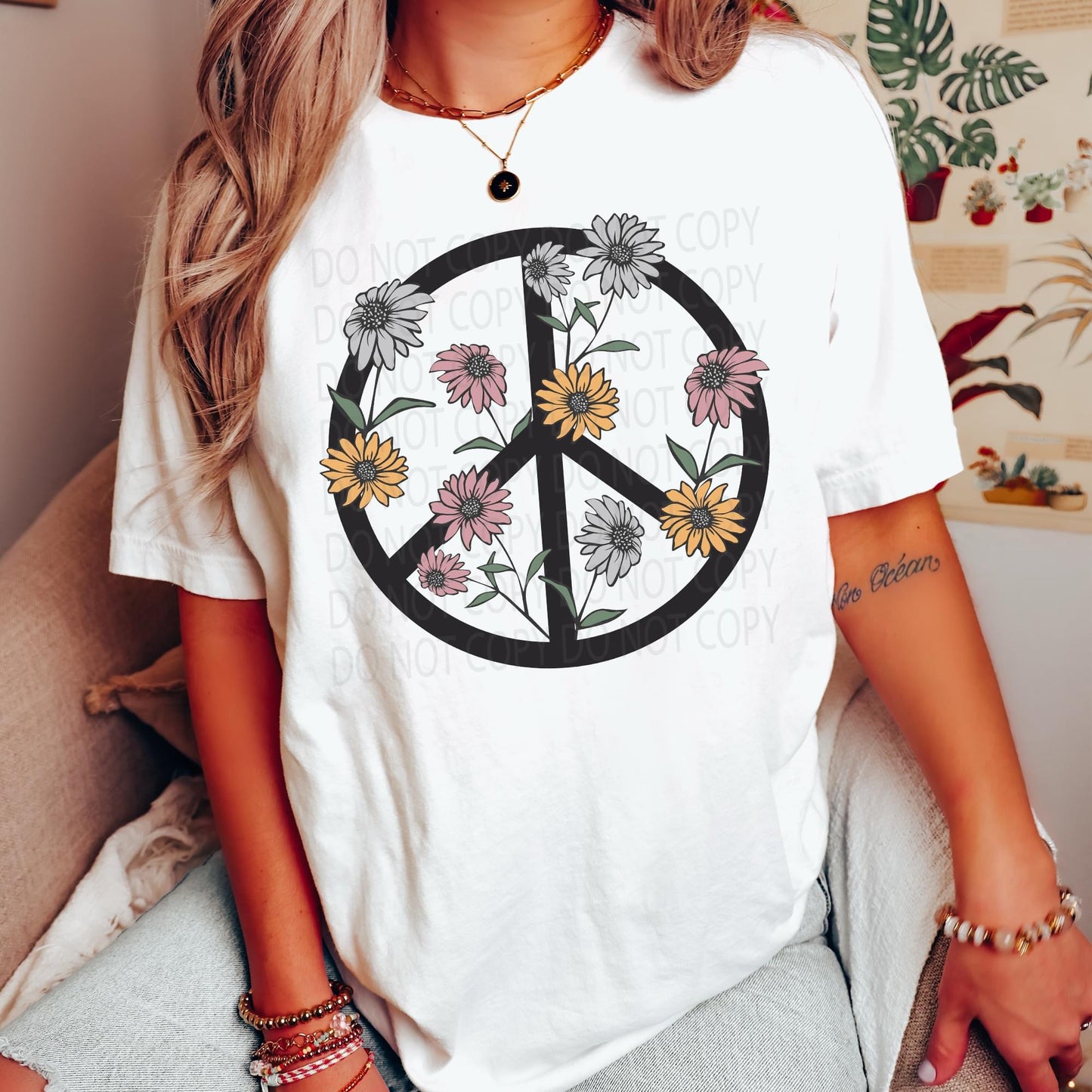 Floral Peace Sign