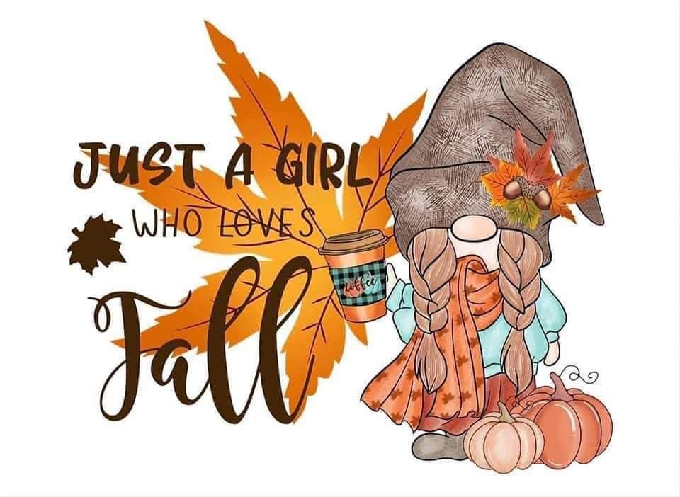 Girl Who Loves Fall Gnome