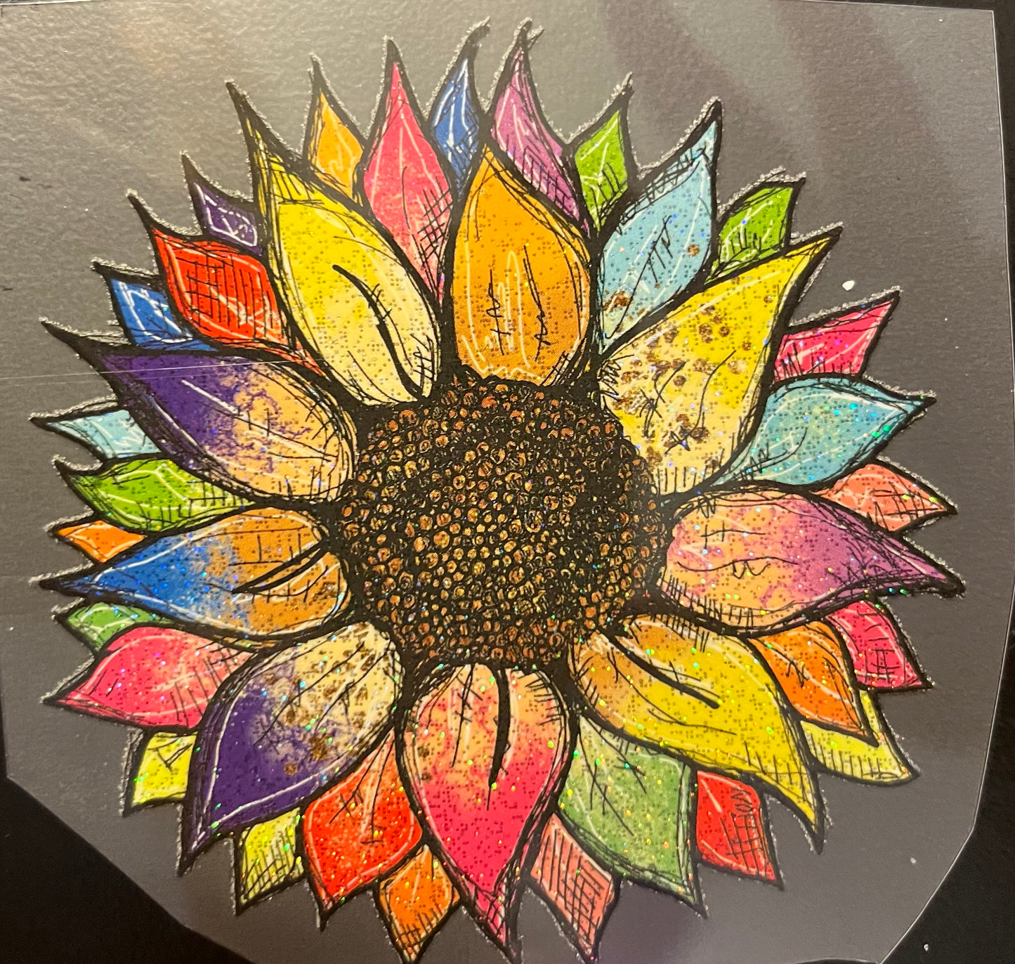 Rainbow Sunflower Pocket