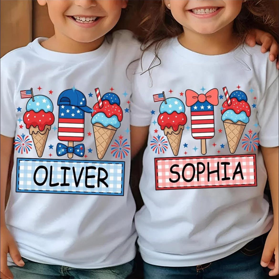 Patriotic Ice Cream Custom Toddler