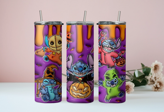 Halloween Stitch Drip Tumbler