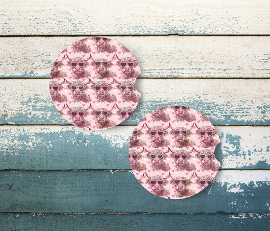 Highland Valentine's Coasters