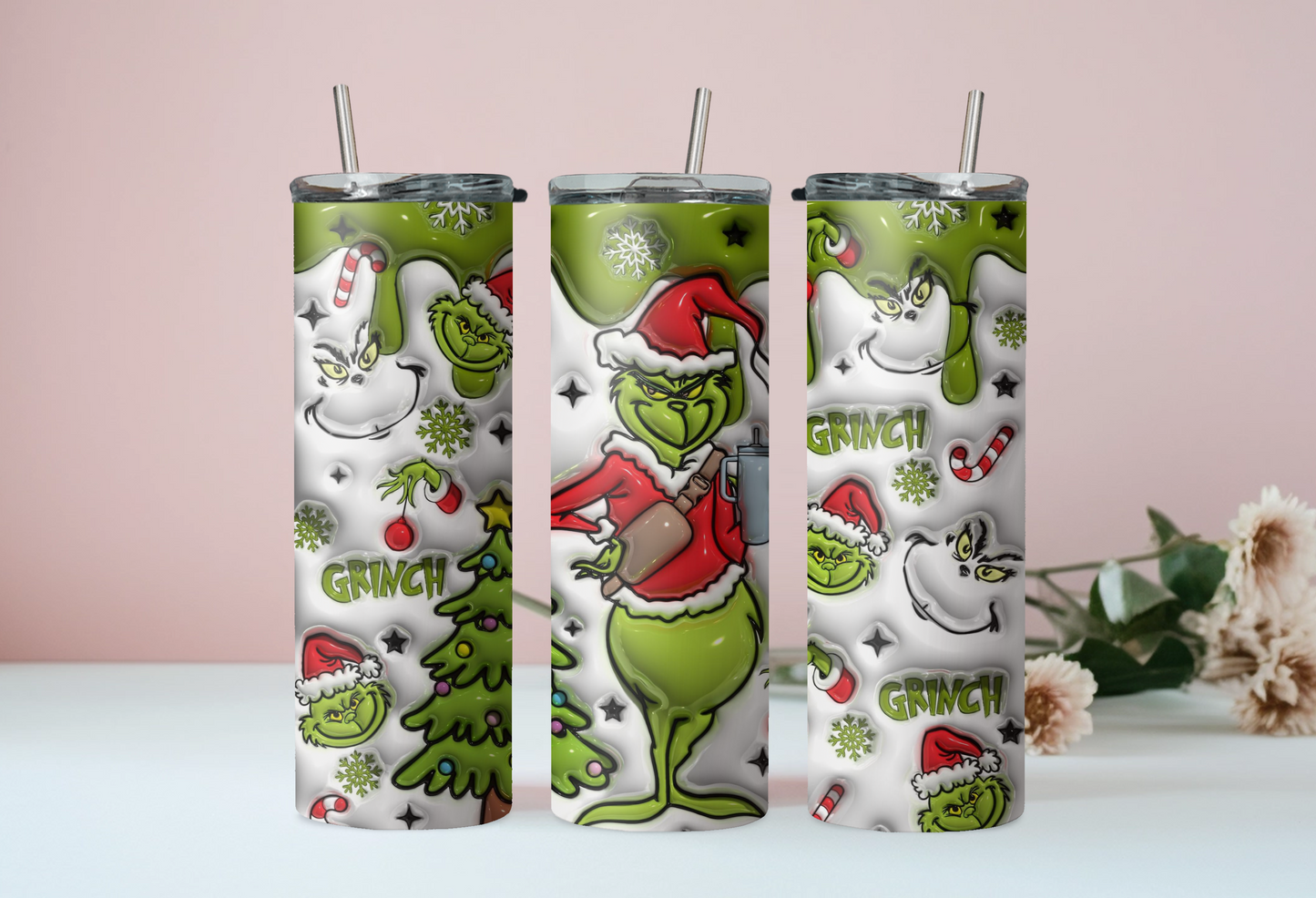 3D Grinch Tumbler
