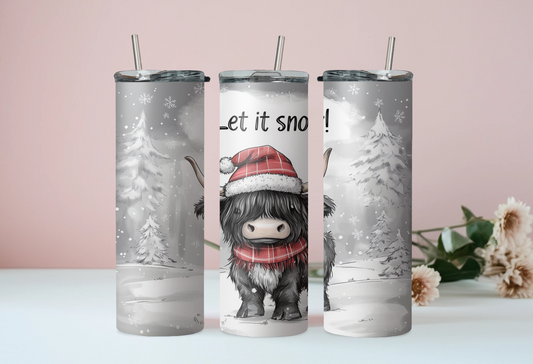 Let It Snow Highland Tumbler