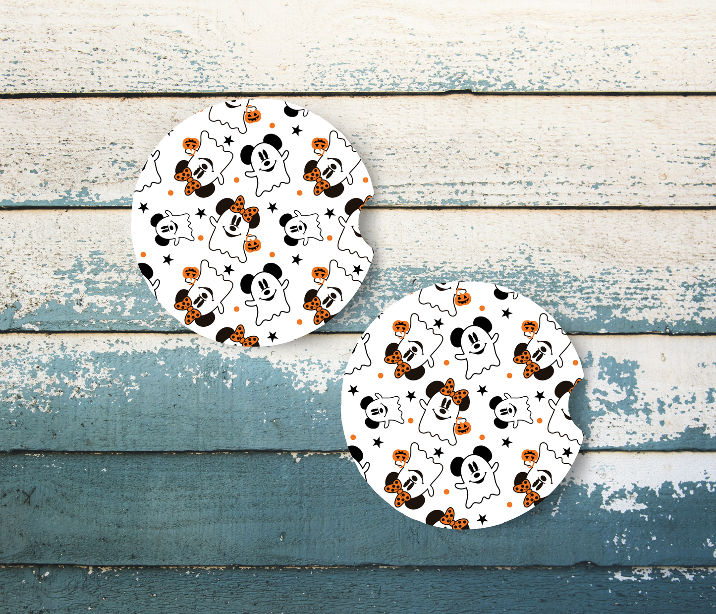 Mickey & Minnie Ghostie Coasters