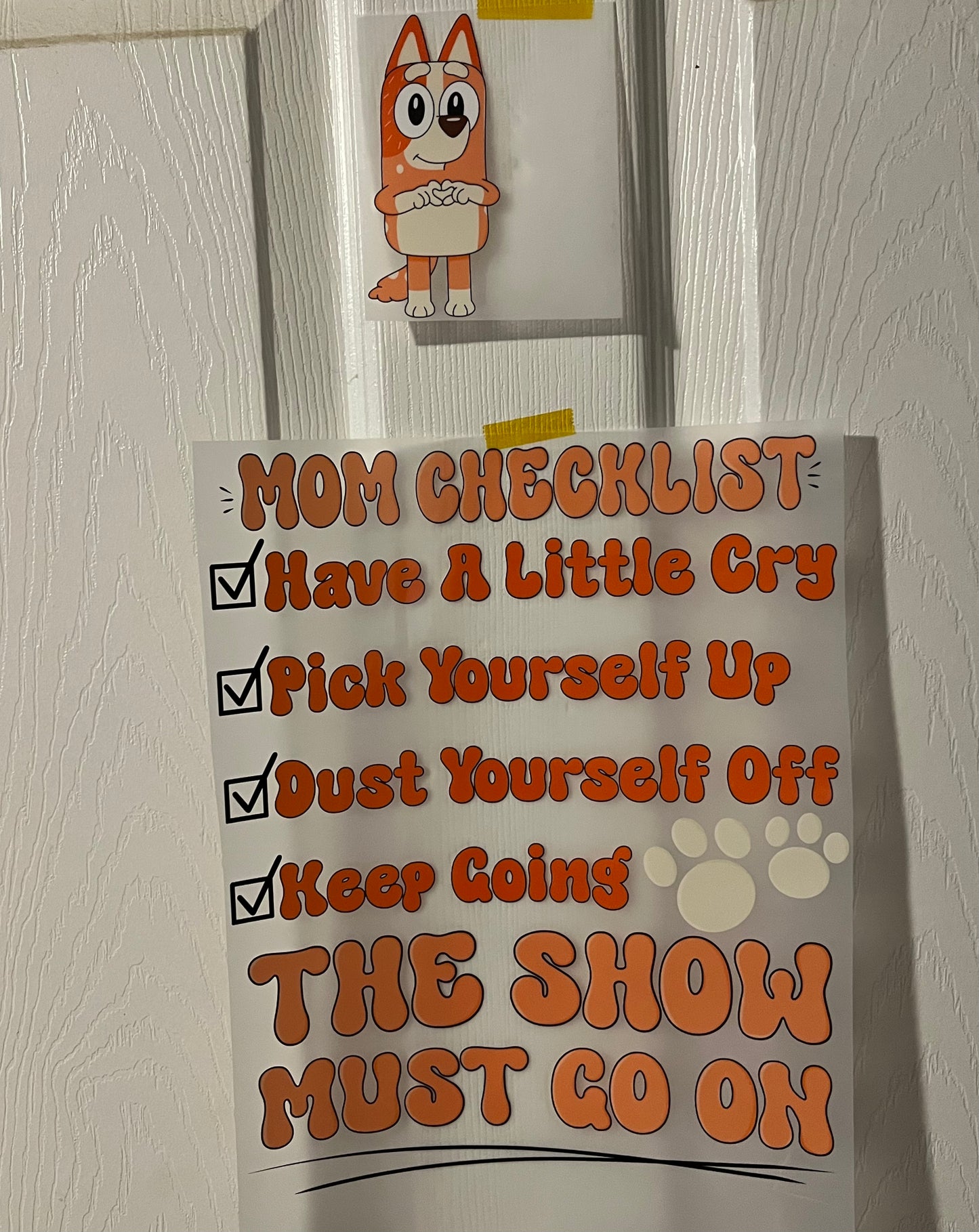 Mom Checklist (Pocket & Back)