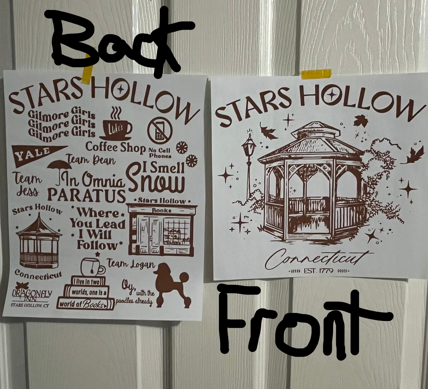 Stars Hollow Front & Back