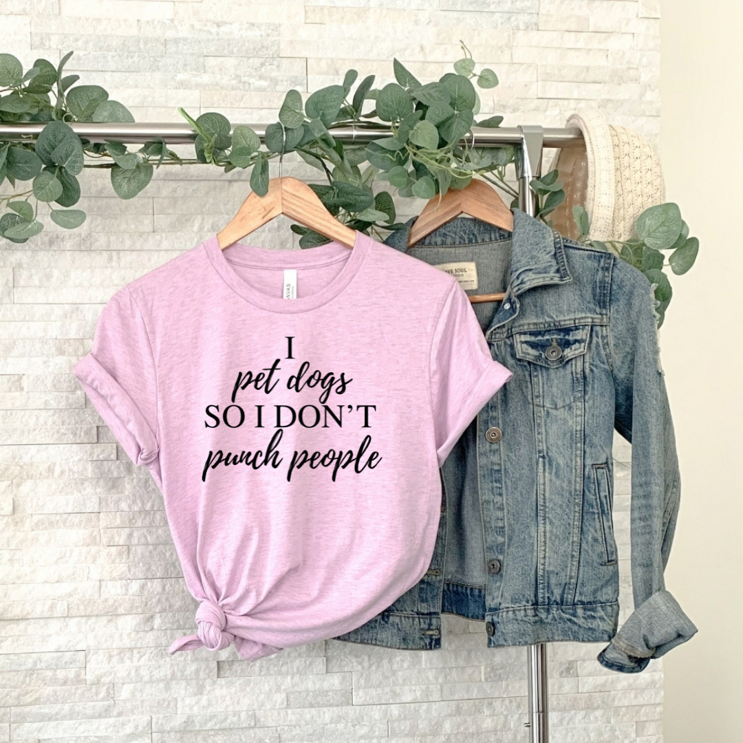 I Pet Dogs Black Print