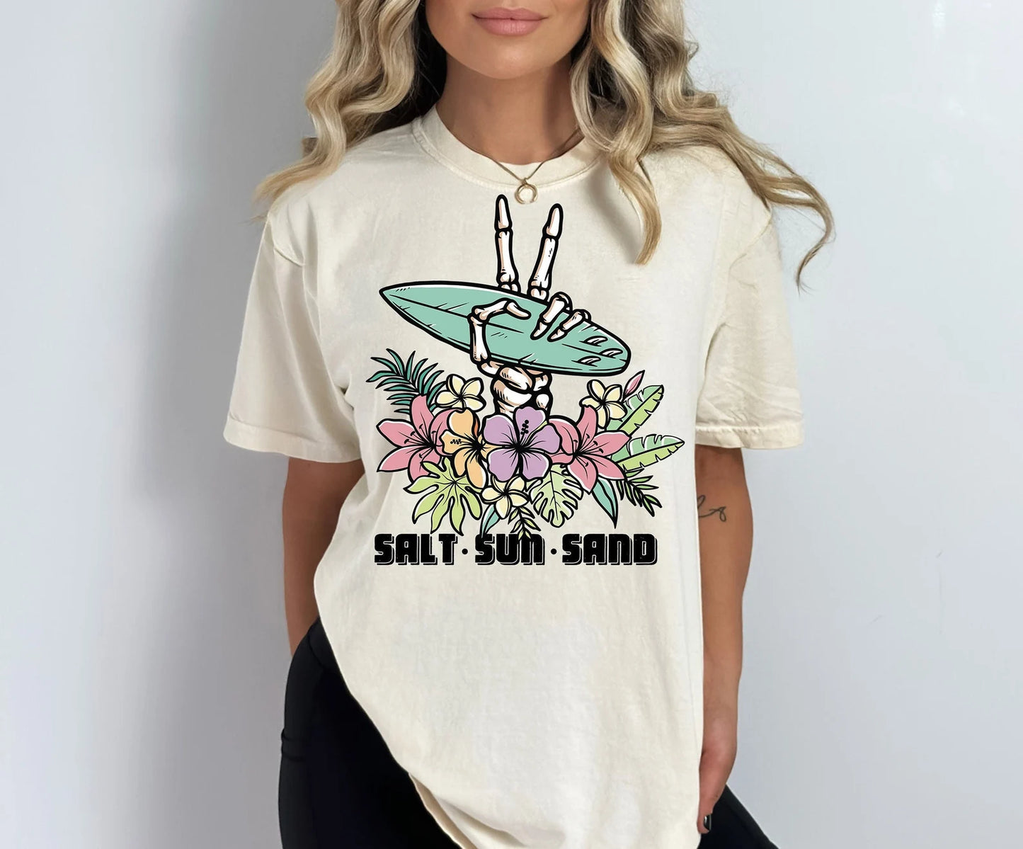 Salt Sand Sun Black Text