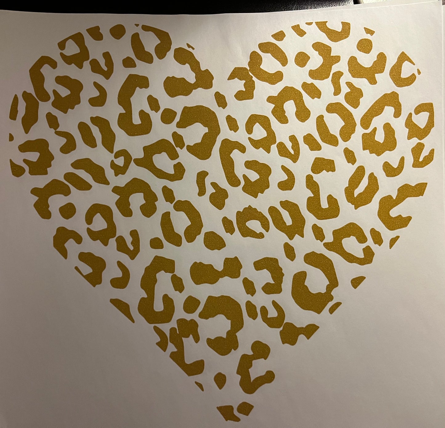Gold Cheetah Heart