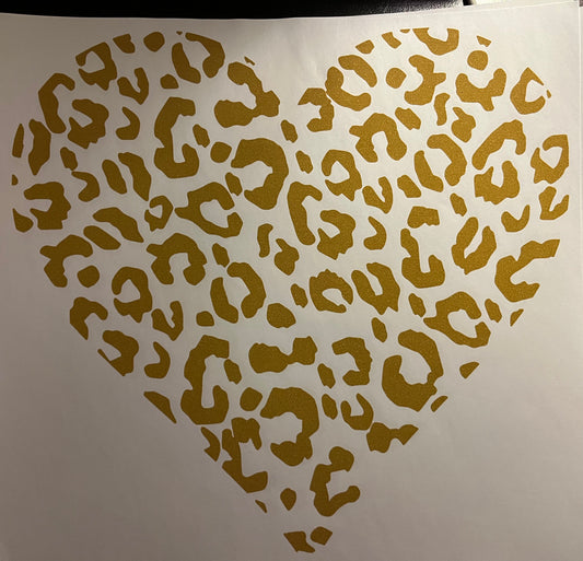 Gold Cheetah Heart