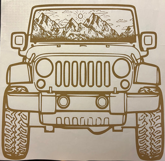 Gold Jeep